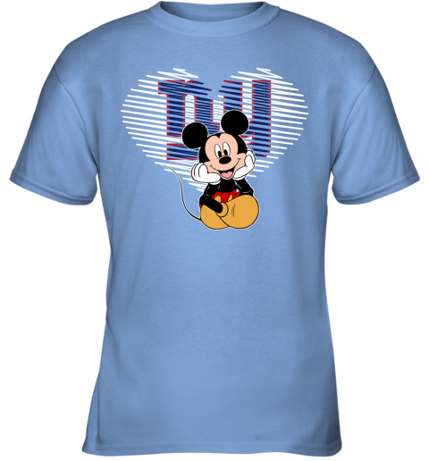 NFL New York Giants The Heart Mickey Mouse Disney Football T Shirt Ikzzn26NXXQ youth t shirt 26 95 151514 front carolina blue