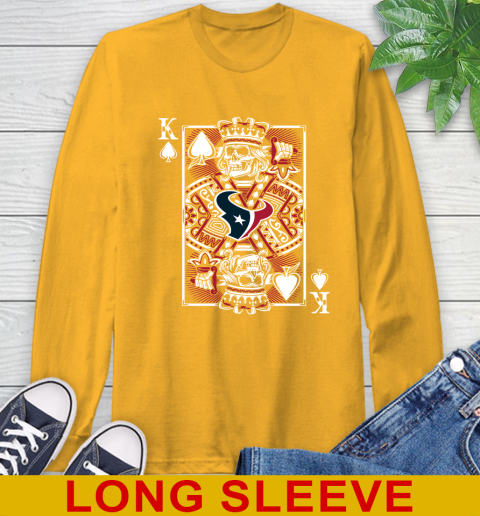 Houston Texans NFL Football The King Of Spades Death Cards Shirt Long Sleeve T-Shirt - Image 3