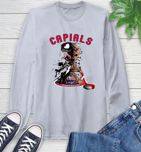 NHL Washington Capitals Hockey Venom Groot Guardians Of The Galaxy Long Sleeve T-Shirt 6
