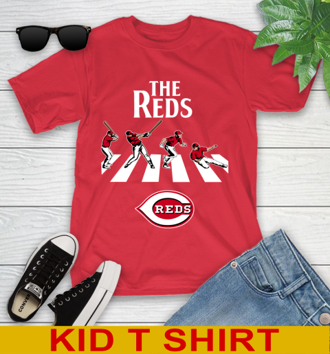 MLB Baseball Cincinnati Reds The Beatles Rock Band Shirt Youth T-Shirt 11
