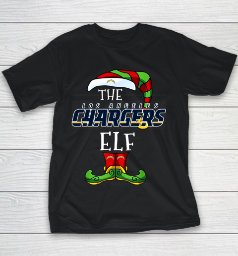 Los Angeles Chargers Christmas ELF Funny NFL Youth T-Shirt