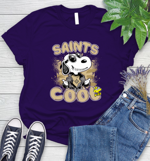 NFL Football New Orleans Saints Cool Snoopy Shirt Women's T-Shirt 4