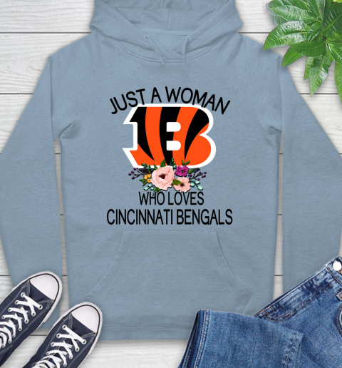 NFL Just A Woman Who Loves Cincinnati Bengals Football Sports Hoodie 6