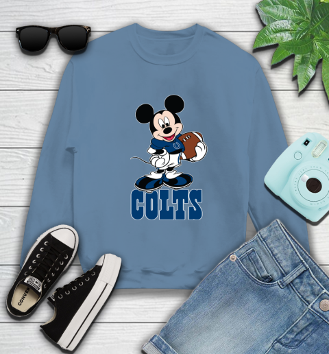 NFL Football Indianapolis Colts Cheerful Mickey Mouse Shirt Sweatshirt 8