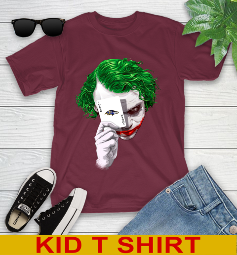 Baltimore Ravens NFL Football Joker Card Shirt Youth T-Shirt 5
