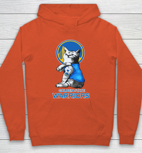 NBA Basketball My Cat Loves Golden State Warriors Hoodie 3