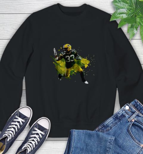 Aaron Jones Running Green Bay Packers Sweatshirt