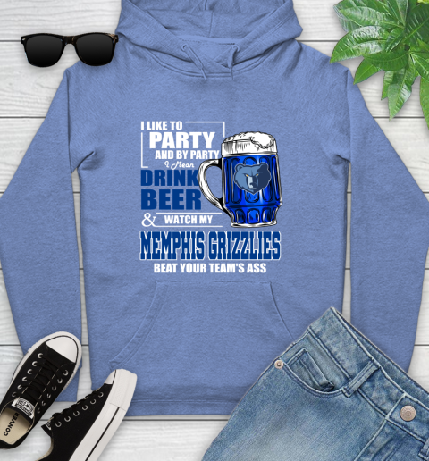 NBA Drink Beer and Watch My Memphis Grizzlies Beat Your Team's Ass Basketball Youth Hoodie 13