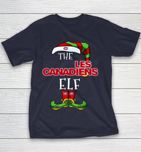 Montreal Canadiens Christmas ELF Funny NHL Youth T-Shirt 2