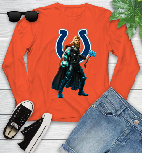 NFL Thor Avengers Endgame Football Indianapolis Colts Youth Long Sleeve 4