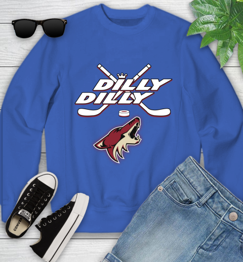 NHL Arizona Coyotes Dilly Dilly Hockey Sports Youth Sweatshirt 8