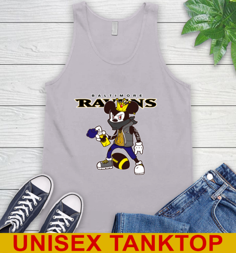 Baltimore Ravens NFL Football Mickey Peace Sign Sports Tank Top 4