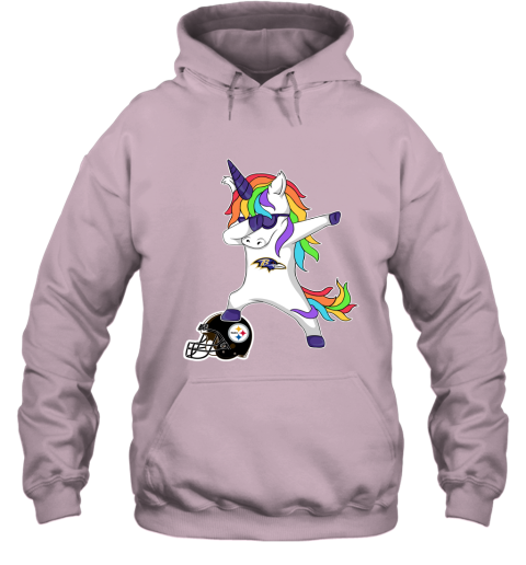 Football Dabbing Unicorn Steps On Helmet Baltimore Ravens Hoodie