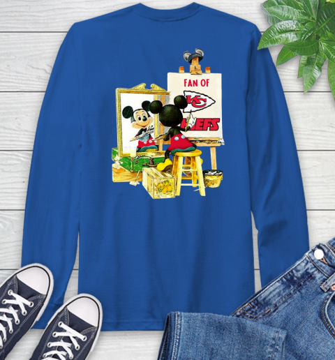 NFL Football Kansas City Chiefs Mickey Drawing Shirt 64