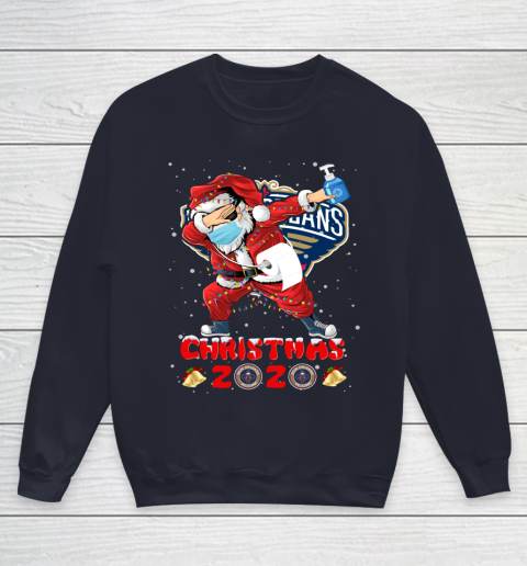 New Orleans Pelicans Funny Santa Claus Dabbing Christmas 2020 NBA Youth Sweatshirt 2