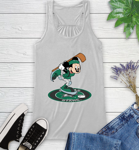 NHL Hockey Dallas Stars Cheerful Mickey Disney Shirt Racerback Tank 2