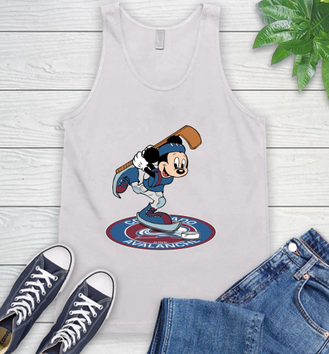 NHL Hockey Colorado Avalanche Cheerful Mickey Disney Shirt Tank Top 2