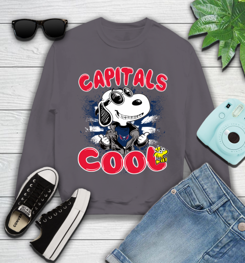 NHL Hockey Washington Capitals Cool Snoopy Shirt Youth Sweatshirt 4