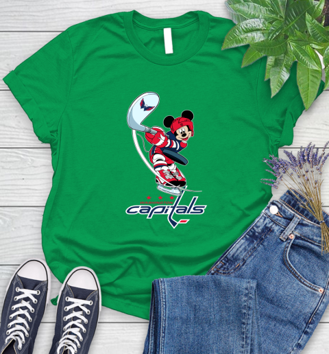 NHL Hockey Washington Capitals Cheerful Mickey Mouse Shirt Women's T-Shirt 7