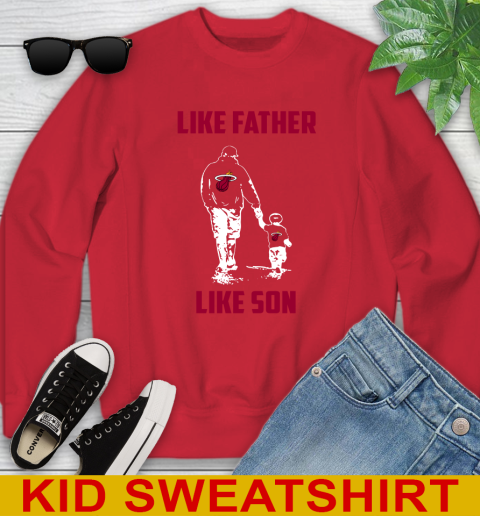 Miami Heat NBA Basketball Like Father Like Son Sports Youth Sweatshirt 7