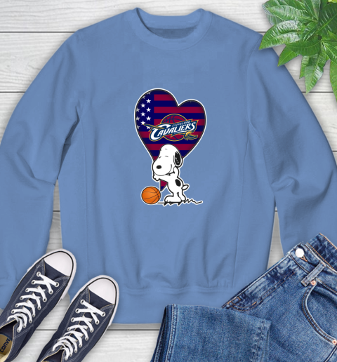 Cleveland Cavaliers NBA Basketball The Peanuts Movie Adorable Snoopy Sweatshirt 11