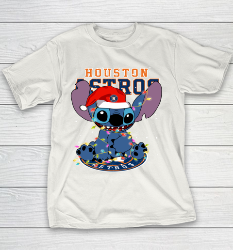 Houston Astros MLB noel stitch Baseball Christmas Youth T-Shirt