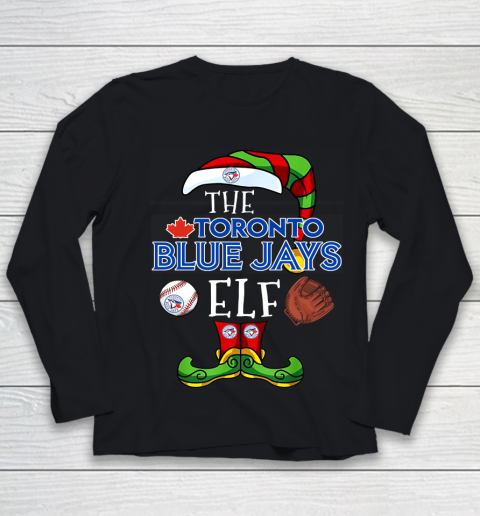 Toronto Blue Jays Christmas ELF Funny MLB Youth Long Sleeve
