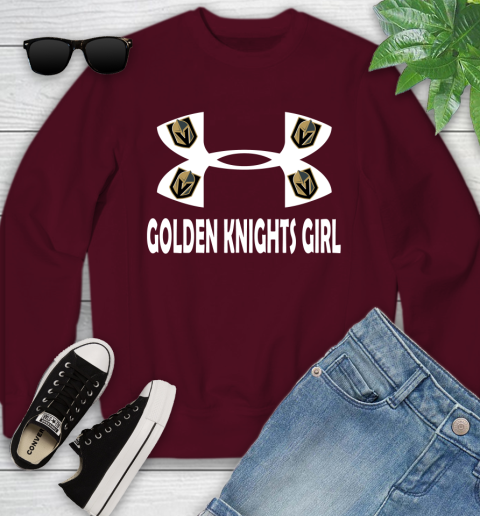 NHL Vegas Golden Knights Girl Under Armour Hockey Sports Youth Sweatshirt 4