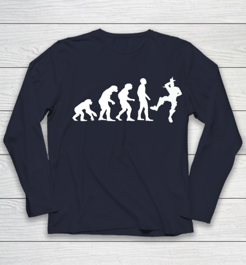 Fortnite Tshirt Human Evolution Take That L Emote Dance Youth Long Sleeve 2