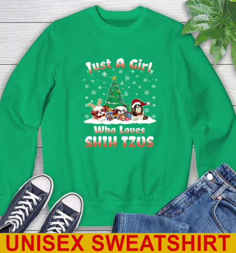 Christmas Just a girl who love shih tzus dog pet lover 173