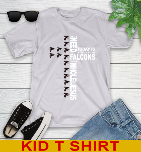NFL All I Need Today Is A Little Bit Of Atlanta Falcons Shirt Youth T-Shirt 4