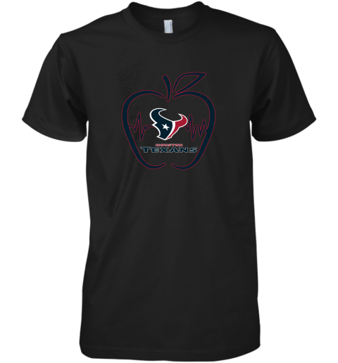 Apple Heartbeat Teacher Symbol Houston Texans Premium Men's T-Shirt