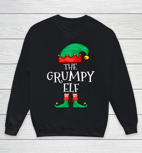 Funny Elf Family Christmas The Grumpy Elf Youth Sweatshirt