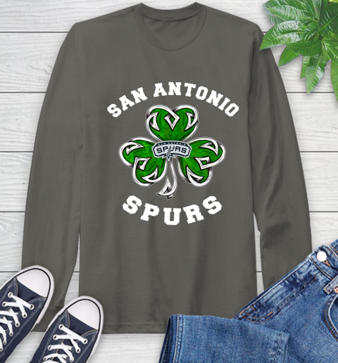 NBA San Antonio Spurs Three Leaf Clover St Patrick's Day Basketball Sports Long Sleeve T-Shirt 9