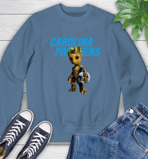 Carolina Panthers NFL Football Groot Marvel Guardians Of The Galaxy Sweatshirt 7