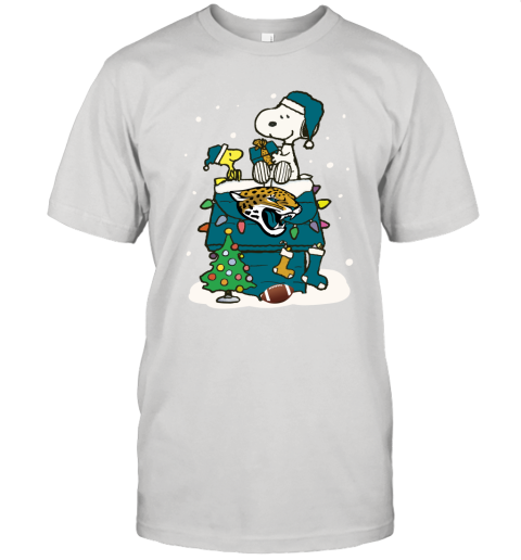 A Happy Christmas With Jacksonville Jaguars Snoopy Unisex Jersey Tee