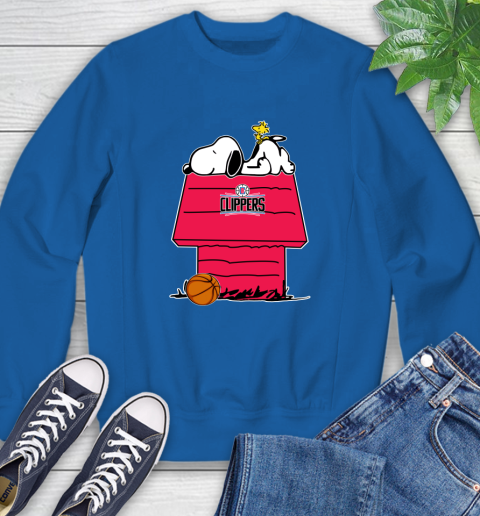 LA Clippers NBA Basketball Snoopy Woodstock The Peanuts Movie Sweatshirt 8