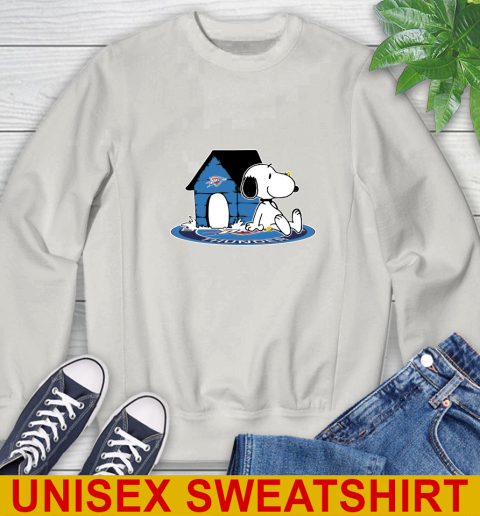 NBA Basketball Oklahoma City Thunder Snoopy The Peanuts Movie Shirt Sweatshirt 12