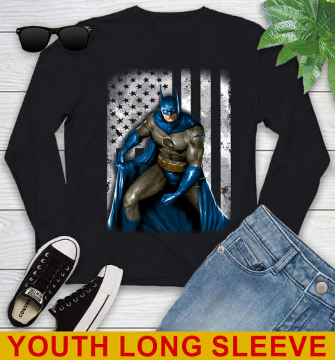 Orlando Magic NBA Basketball Batman DC American Flag Shirt Youth Long Sleeve