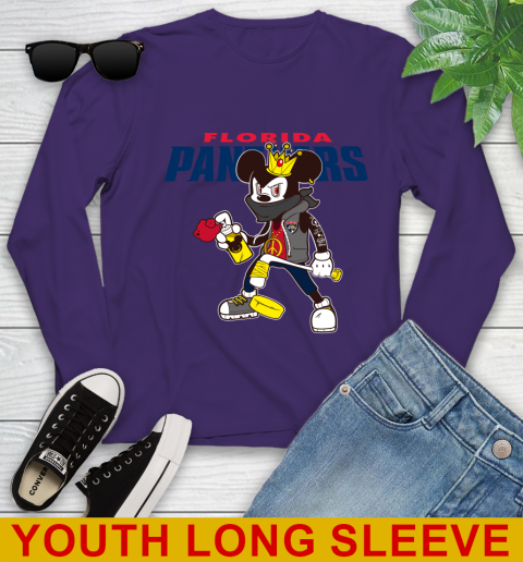 Florida Panthers NHL Hockey Mickey Peace Sign Sports Youth Long Sleeve 5
