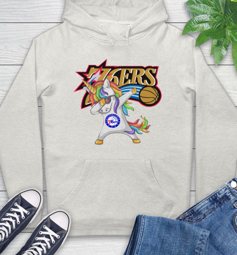 Philadelphia 76ers NBA Basketball Funny Unicorn Dabbing Sports Hoodie 12