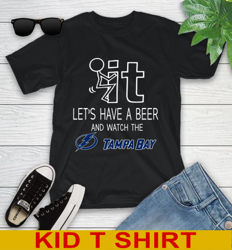 Tampa Bay Lightning Hockey NHL Let's Have A Beer And Watch Your Team Sports Youth T-Shirt