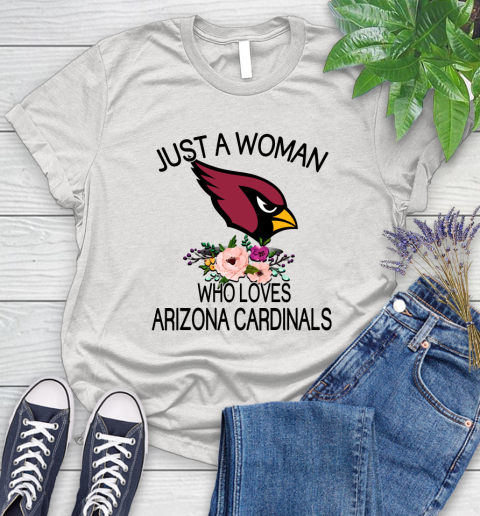 NFL Just A Woman Who Loves Arizona Cardinals Football Sports Women's T-Shirt
