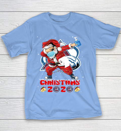 Colorado Avalanche Funny Santa Claus Dabbing Christmas 2020 NHL Youth T-Shirt 8