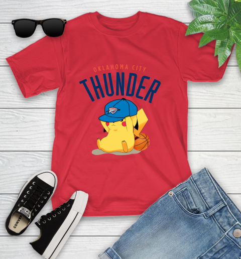 NBA Pikachu Basketball Sports Oklahoma City Thunder Youth T-Shirt 10