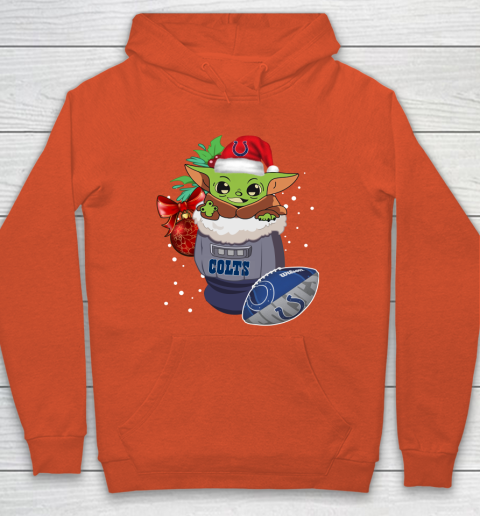 Indianapolis Colts Christmas Baby Yoda Star Wars Funny Happy NFL Hoodie 5