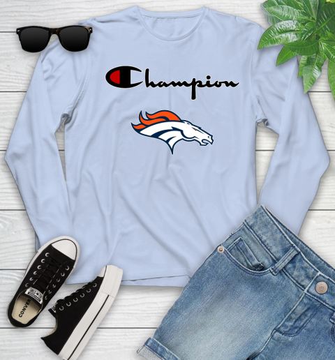NFL Football Denver Broncos Champion Shirt Youth Long Sleeve 6