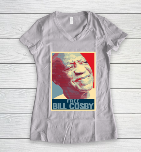 Free Bill Cosby Mug Shot Shirt Women's V-Neck T-Shirt