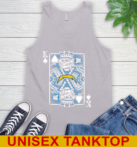 Los Angeles Chargers NFL Football The King Of Spades Death Cards Shirt Tank Top 3