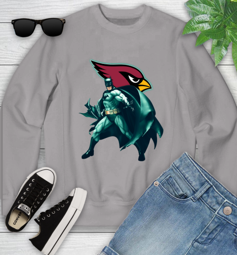 NFL Batman Football Sports Arizona Cardinals Youth Sweatshirt 4